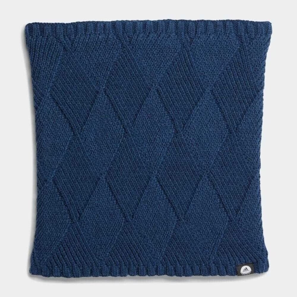 Adidas HC6187 Diamond Pattern Knit Neck Warmer Scarf Blue
